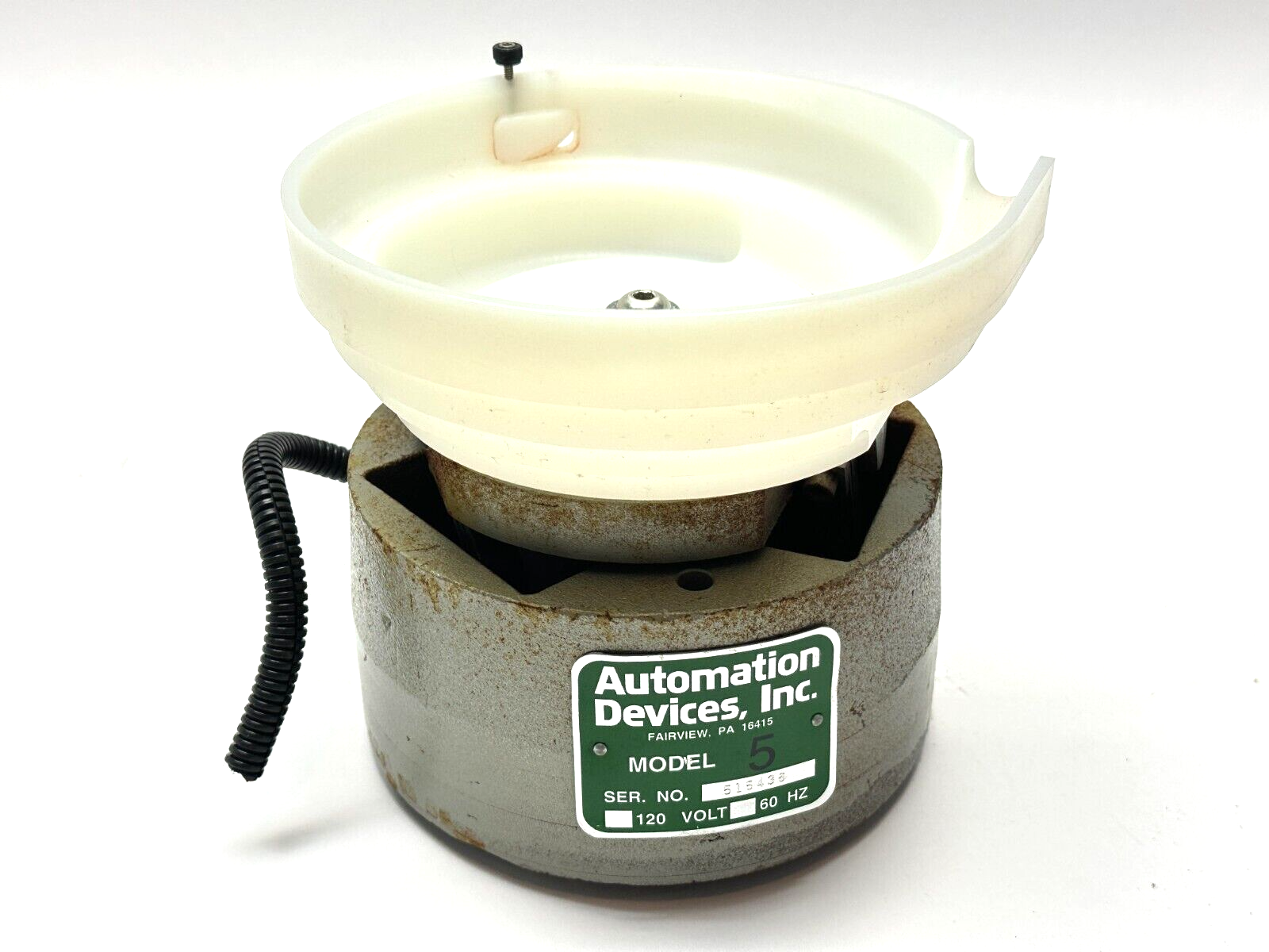 Automation Devices 05CC.1 Model 5 Vibratory Feeder Base Unit w/ 6" Feeder Bowl - Maverick Industrial Sales