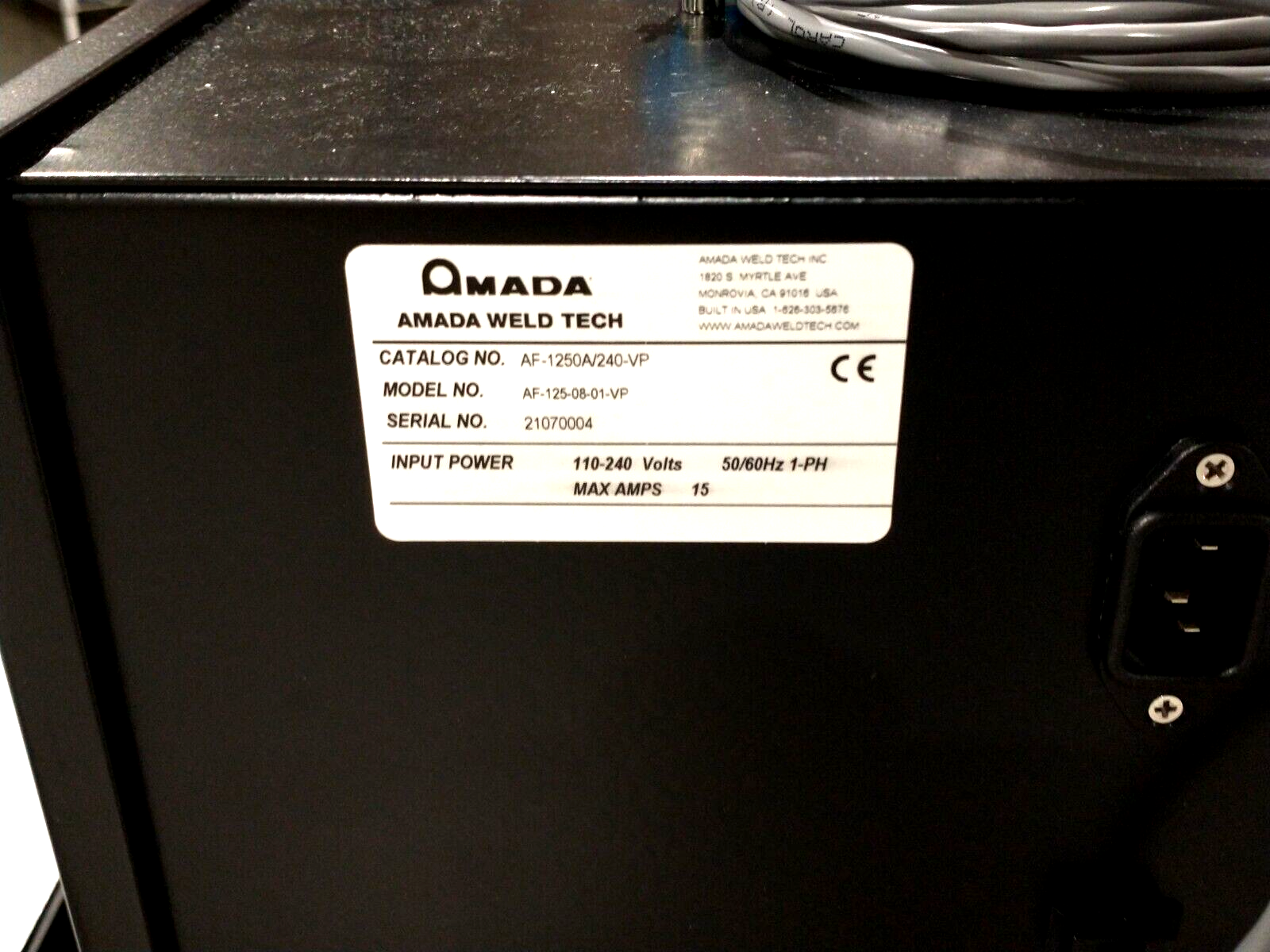 AMADA AF-1250A/240-VP MIYACHI Lid Placement, Tack & Seam Sealing, Sealer System - Maverick Industrial Sales