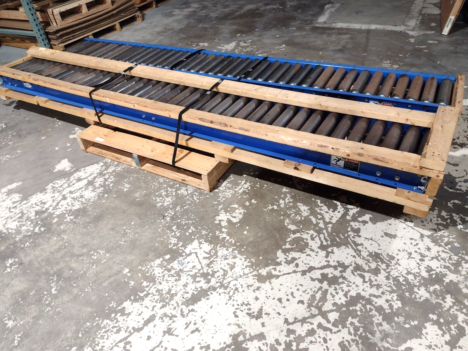 Lewco 2511 F96 Channel H2 T4RAL Gravity Roller Conveyor 120"L LOT OF 2 - Maverick Industrial Sales