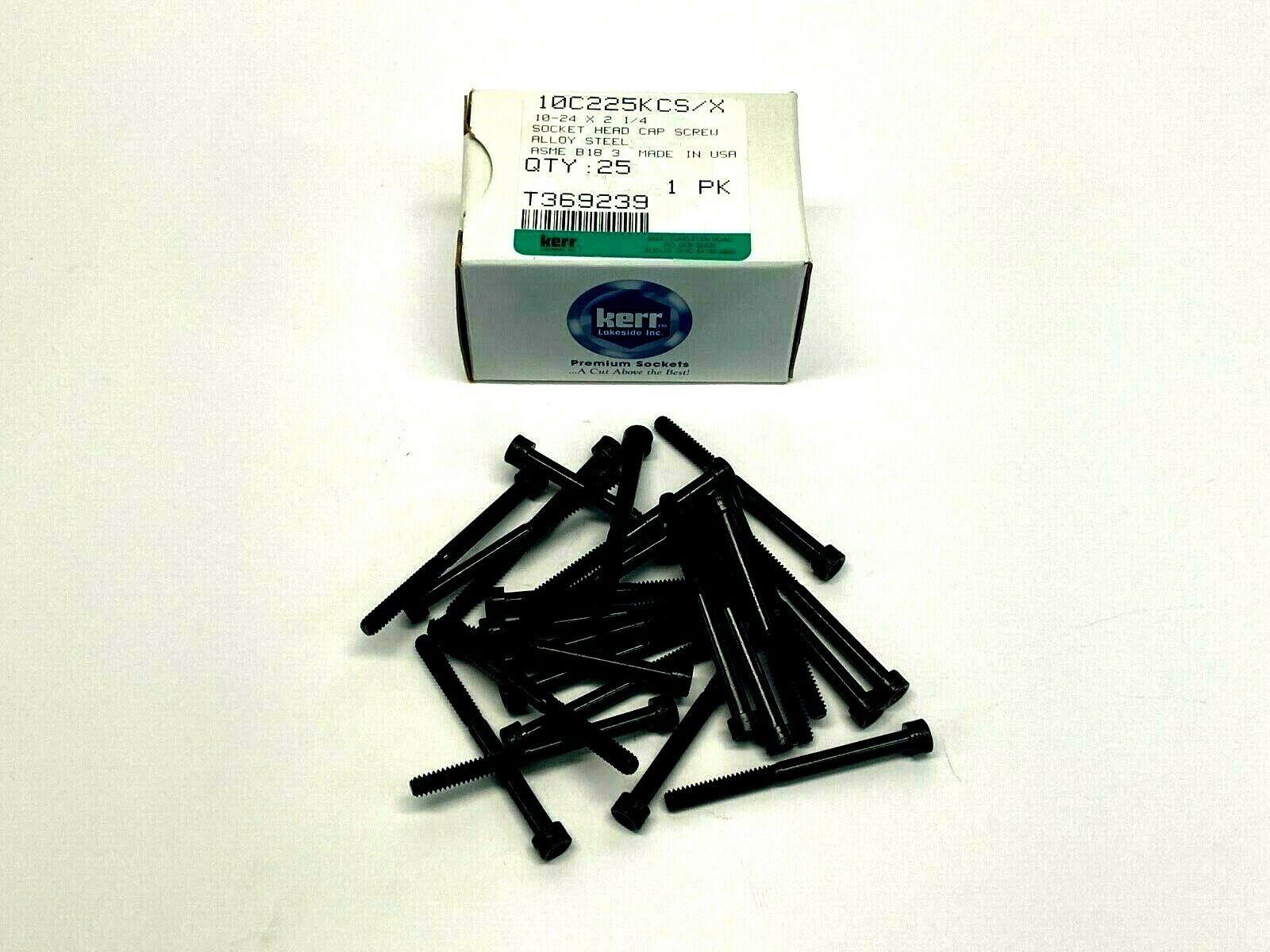10C225KCS/X | Kerr Socket Head Cap Screw Alloy Steel 10-24" x 2-1/4" BOX OF 25 - New - Maverick Industrial Sales