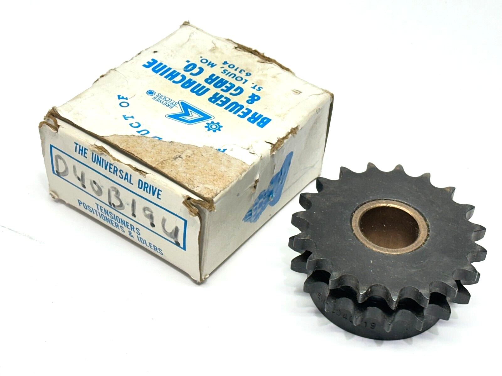 Brewer Machine & Gear D40B19U Idler Roller Chain Sprocket 19 Tooth 40-2 Chain - Maverick Industrial Sales