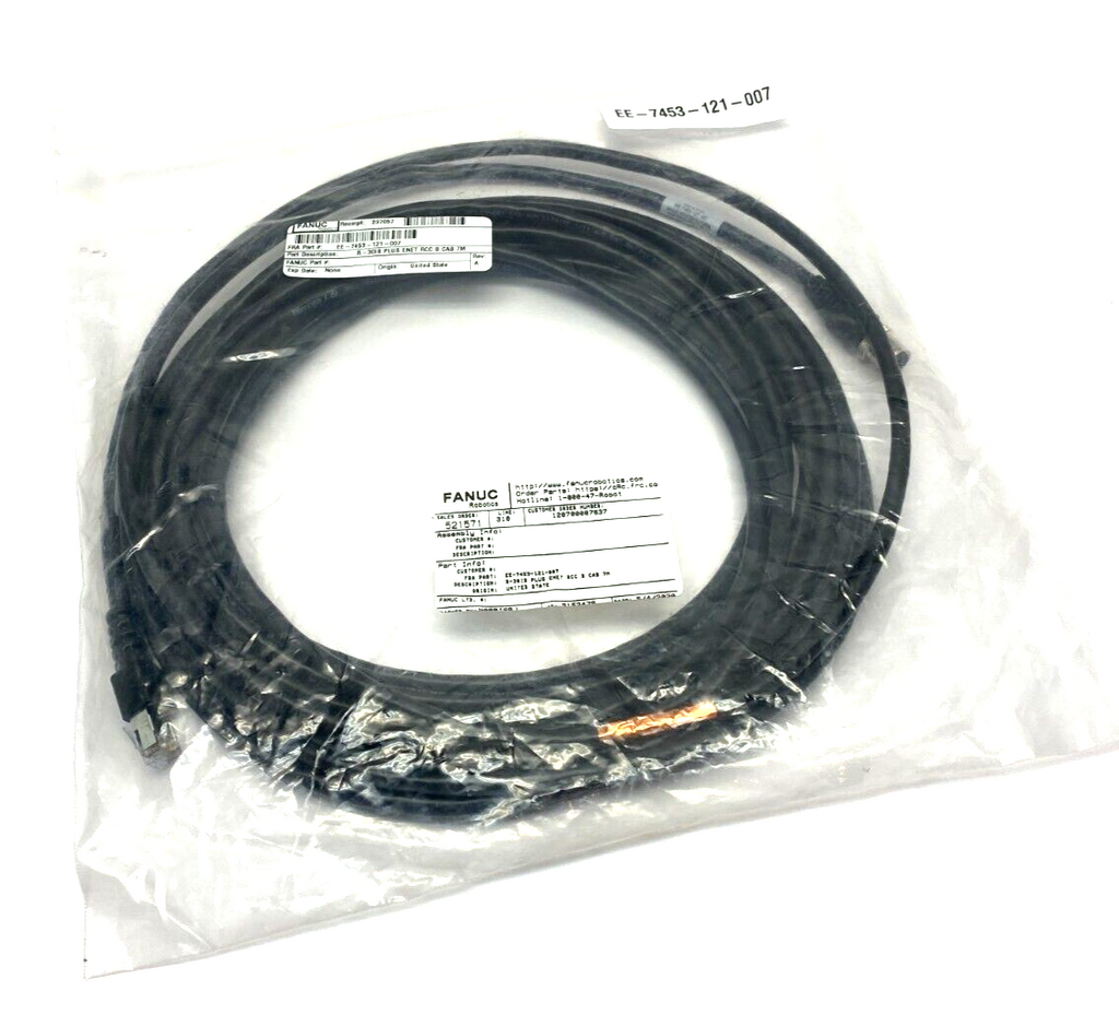 Fanuc EE 7453 121 007 Rev A R 30IB Plus Ethernet Robot Control Cable 7 Maverick Industrial Sales