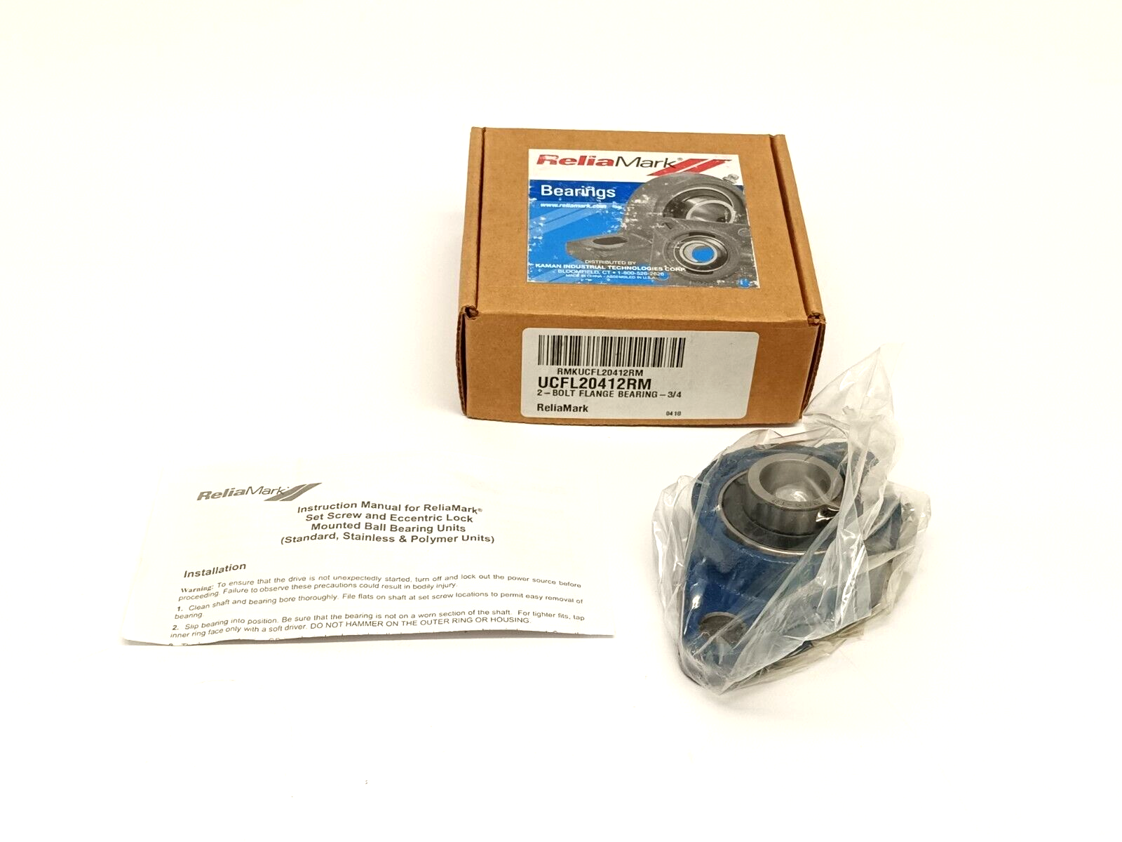 UCFL20412RM | ReliaMark UCFL20412-RM Flange Bearing 2-Bolt 3-/4" - New - Maverick Industrial Sales