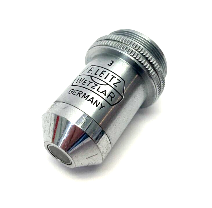 E. Leitz Wetzlar 3 170/- C10:1 A0.25 10x Microscope Objective Lens - Used - Maverick Industrial Sales