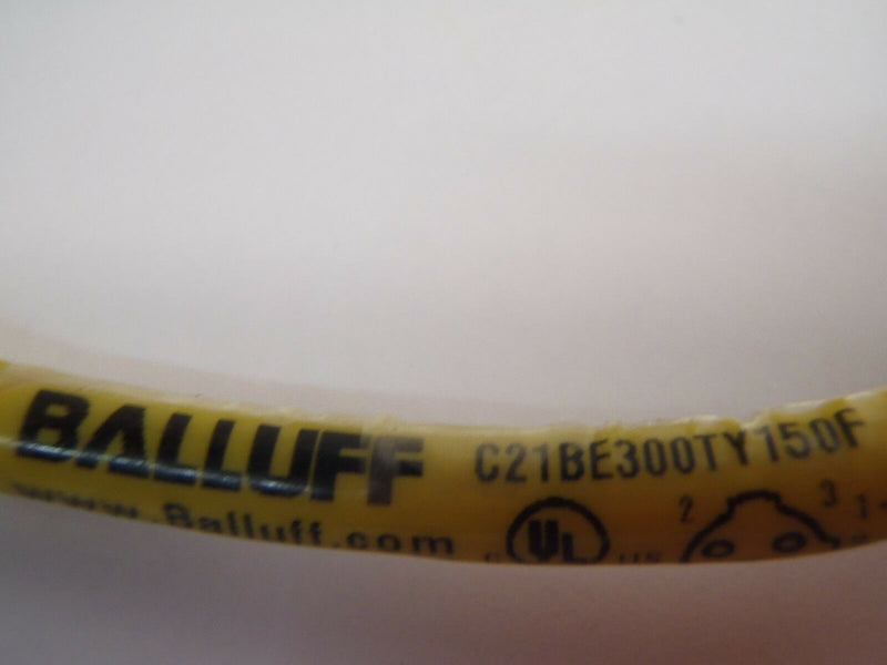 Balluff C21BE300TY150F 250V 3 Pin Right Angle Female To Flying Leads Cordset - Maverick Industrial Sales