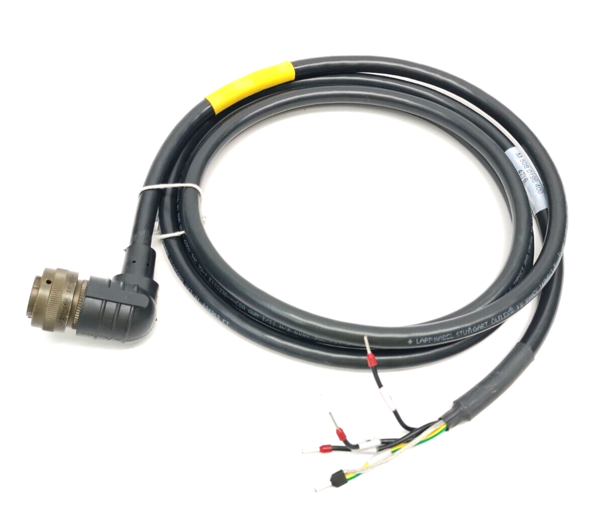 M.508.0196.400 Motor Cable, 8-Pin Amphenol 62IN-16A-16-8S-E01 Connector, 8FT - Maverick Industrial Sales