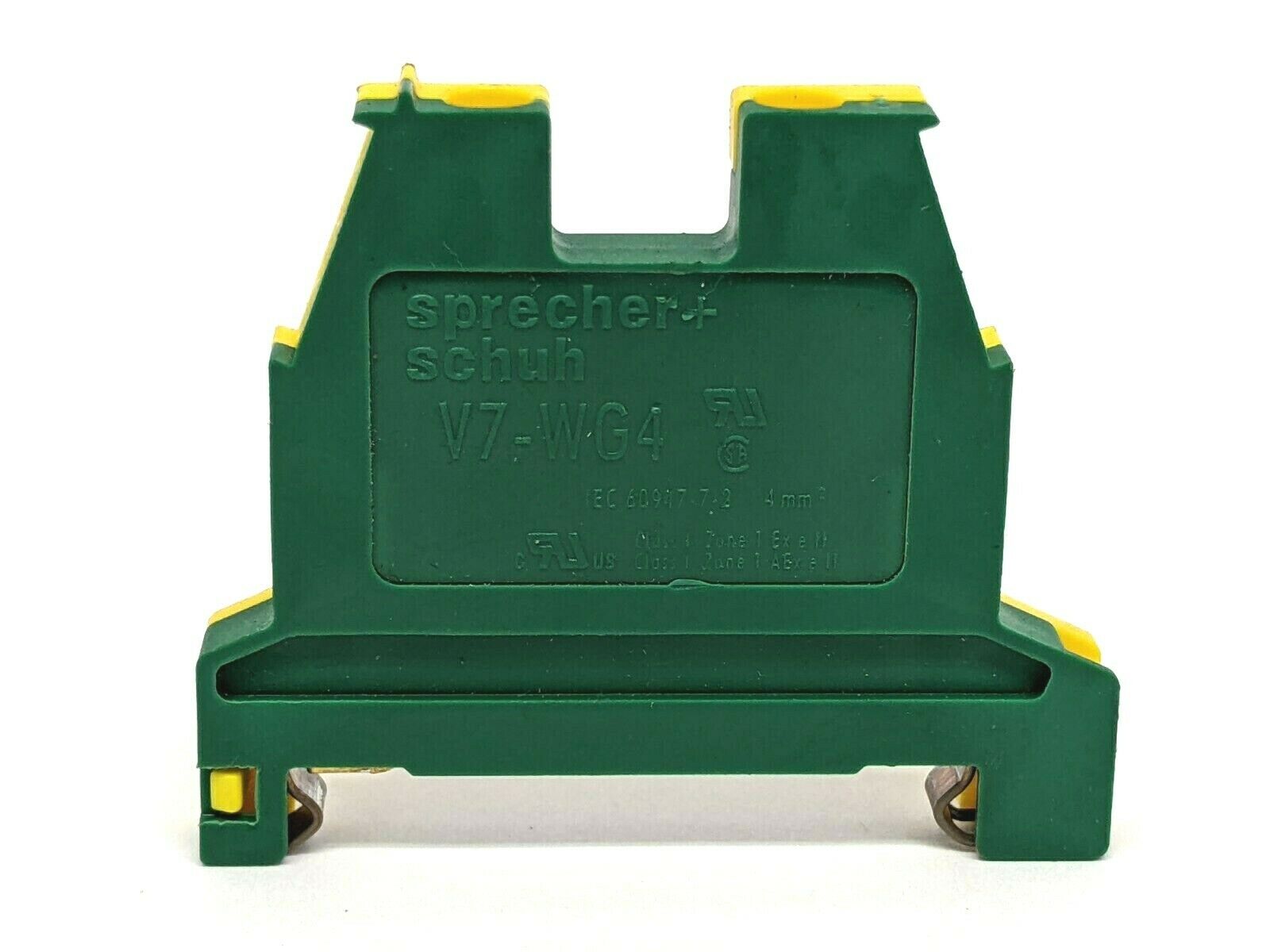 V7-WG4 | Sprecher+Schuh Terminal Block 4mm Green/Yellow - Used - Maverick Industrial Sales