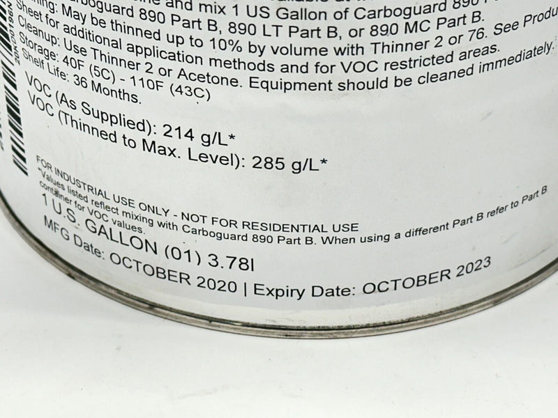 Carboline Carboguard 890 Part A/B Black C900 / Color 0908 Gallons EXPIRED 10/23 - Maverick Industrial Sales
