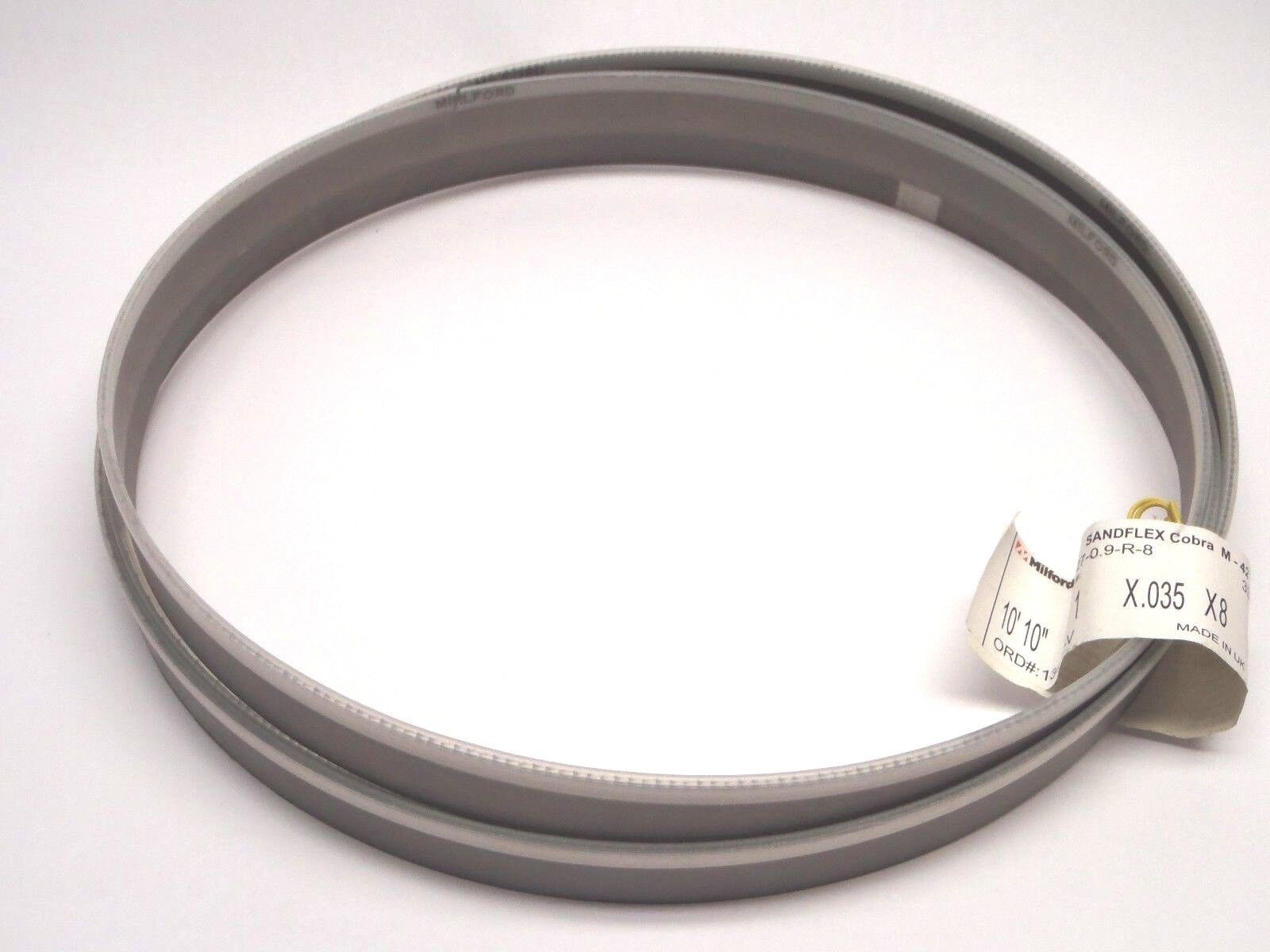 3851-27-0.9-R-8 | Milford Sandflex Cobra M42 Bandsaw Blade 130"Lx1"Wx.035"Tx8Teeth - New - Maverick Industrial Sales