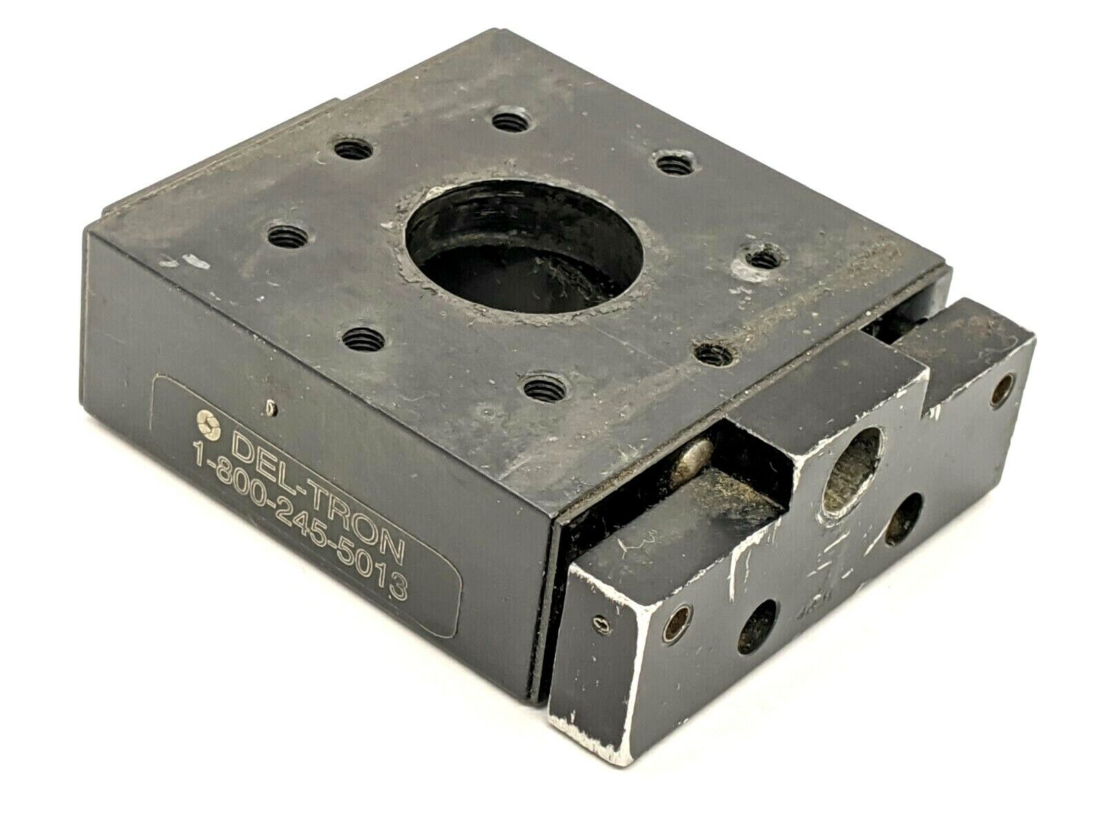 Del-Tron Micrometer Positioning Stage 1-1/2" Travel, 2-9/16" x 2-9/16" x 7/8" - Used - Maverick Industrial Sales