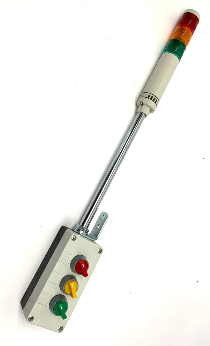 Patlite LCE-_02 Three Color Stack Beacon Light w/ Three Knob Control Panel IP 54 - Maverick Industrial Sales