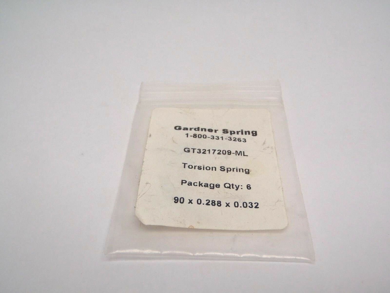 GT3217209-ML | Gardner Torsion Spring 90x0.288x0.032 Lot of (3) - New – Open box - Maverick Industrial Sales