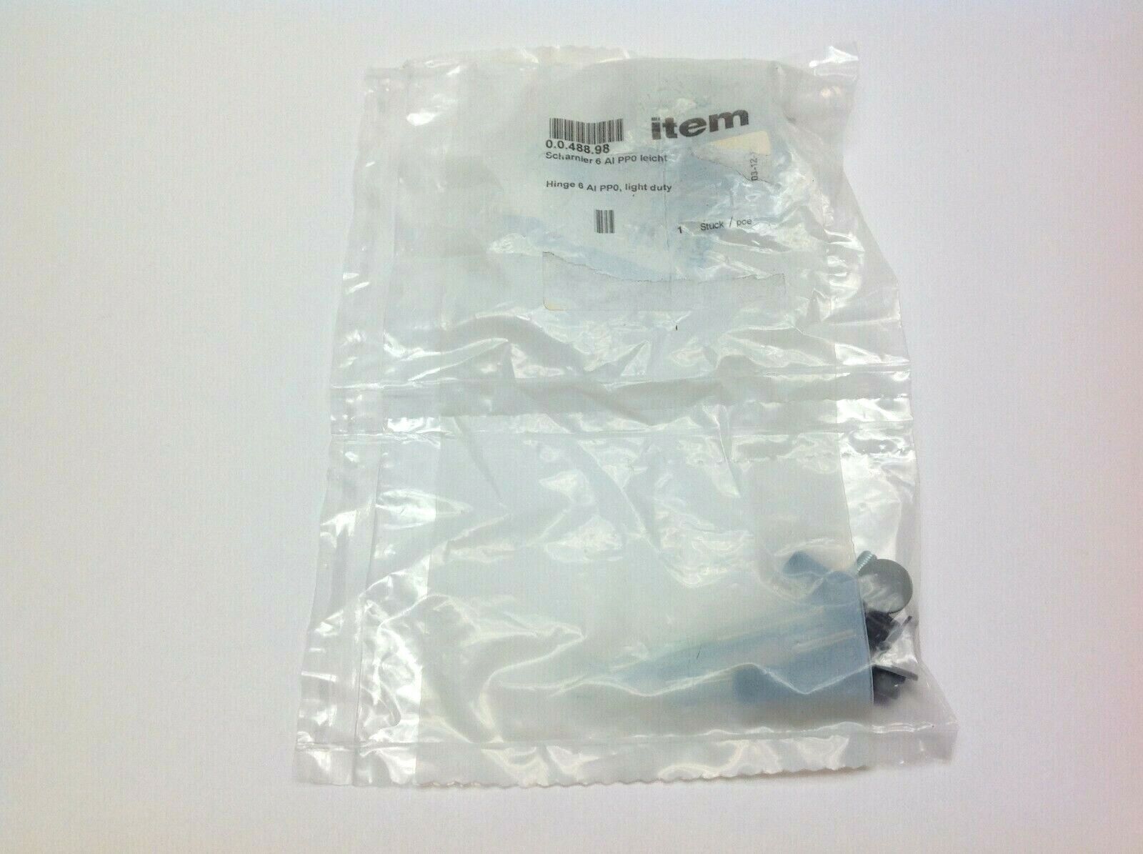 Item 0.0.488.98 Light Duty Hinge 6 Anodized Aluminum PP0 - New - Maverick Industrial Sales