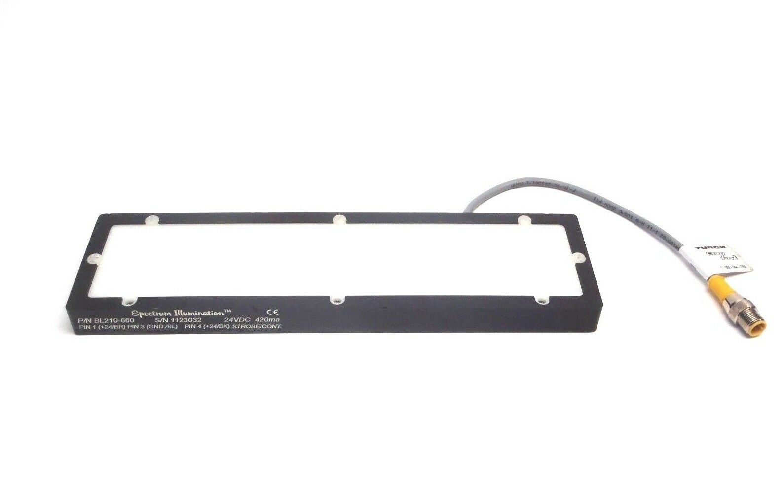 Spectrum Illumination BL210-660 2" x 10" Back Light w/ Red LED. Turck 4M Cable - Maverick Industrial Sales