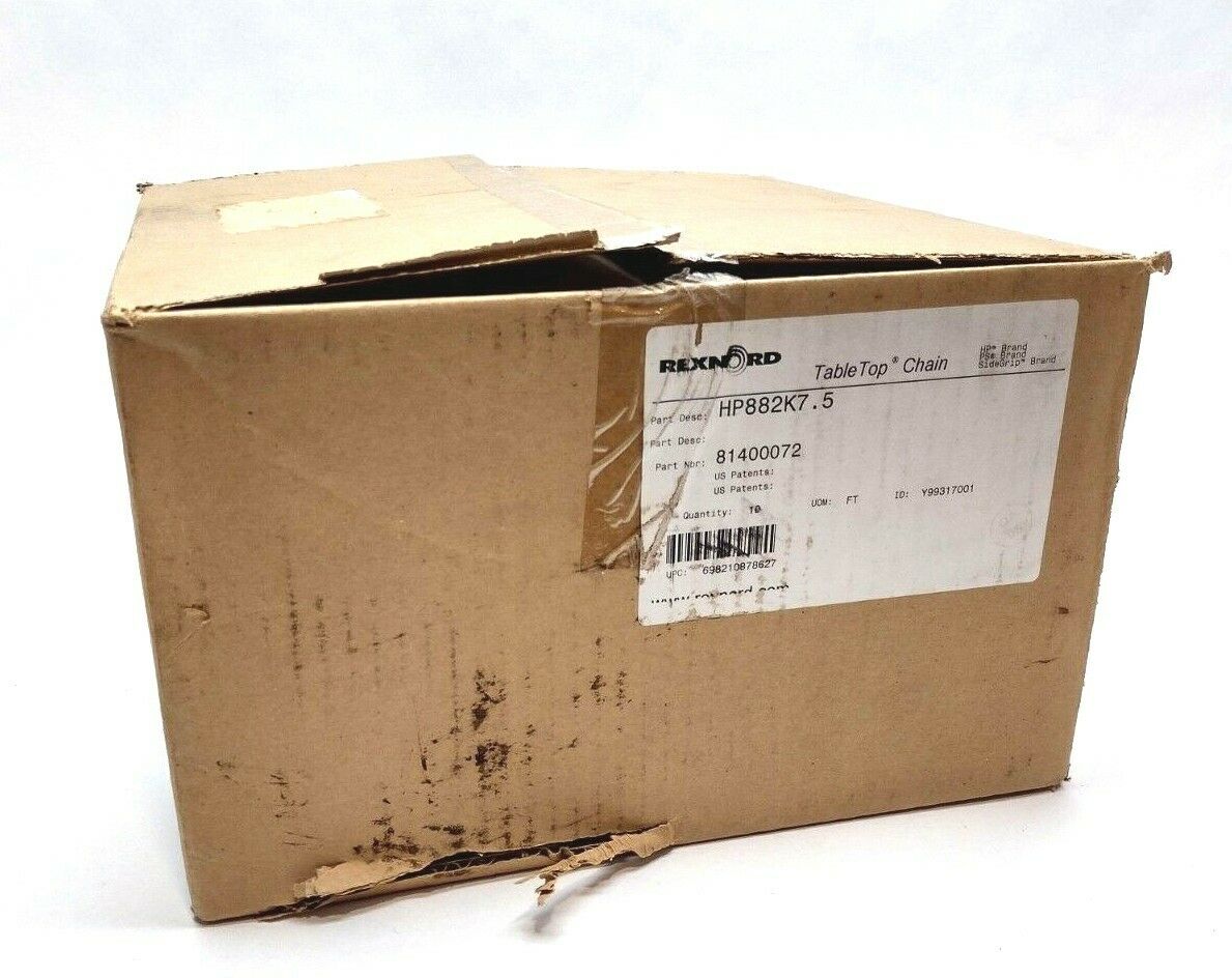 Rexnord 81400072 TableTop Chain HP882K7.5 ,10 Ft - Maverick Industrial Sales