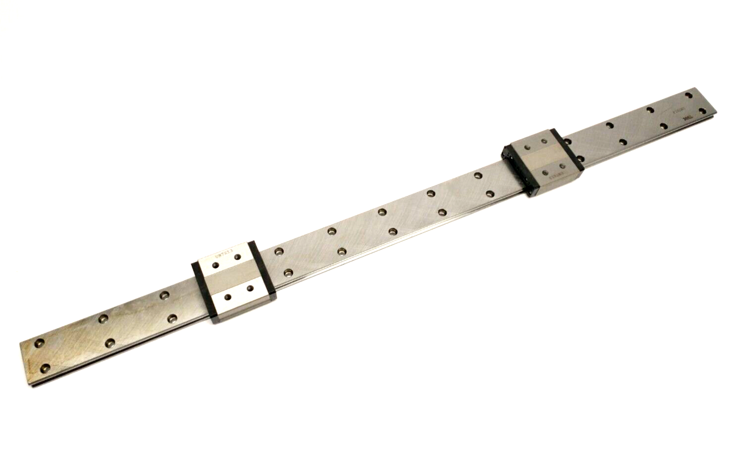 SHW21CR2QZ+680L, SHW21CR, UN7K13 | THK SHW21CR2QZ+680L LM Linear Guide Assembly, 2 SHW21CR Guide Blocks, 680mm Rail - Used - Maverick Industrial Sales