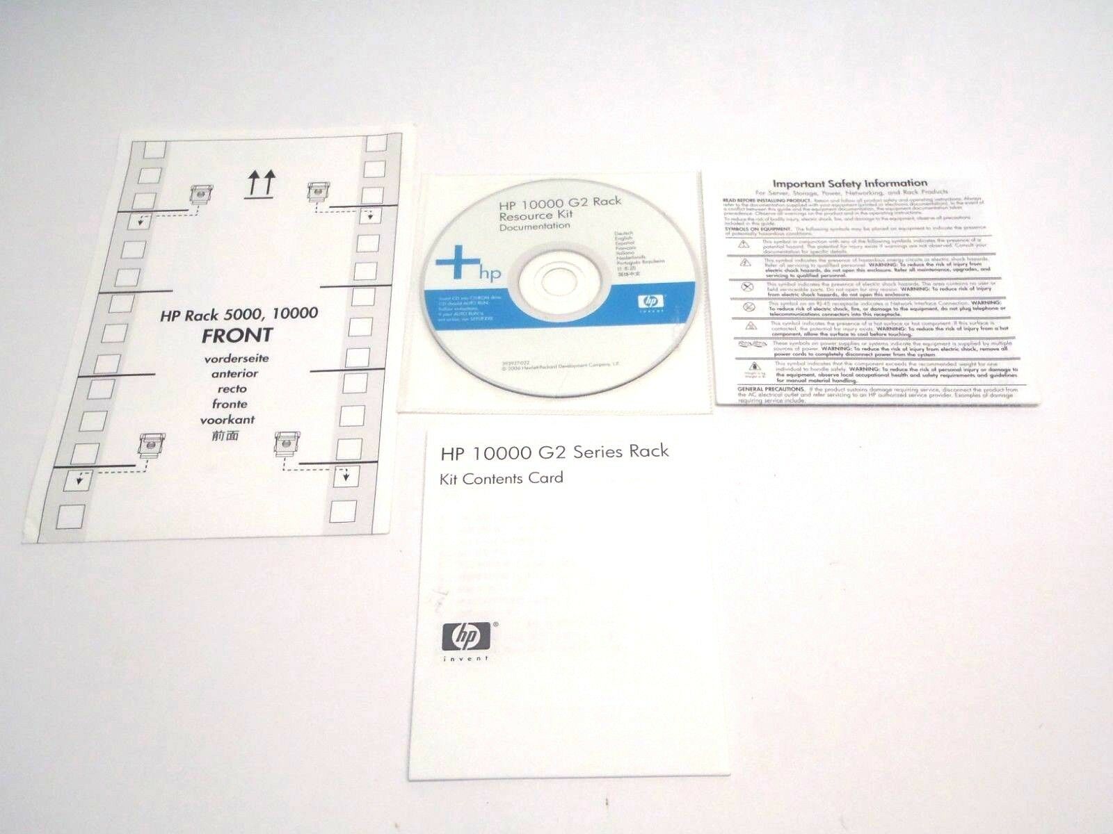 393919-022 | HP 10000 G2 Rack Resource Kit Documentation CD Pack - Like New - Maverick Industrial Sales