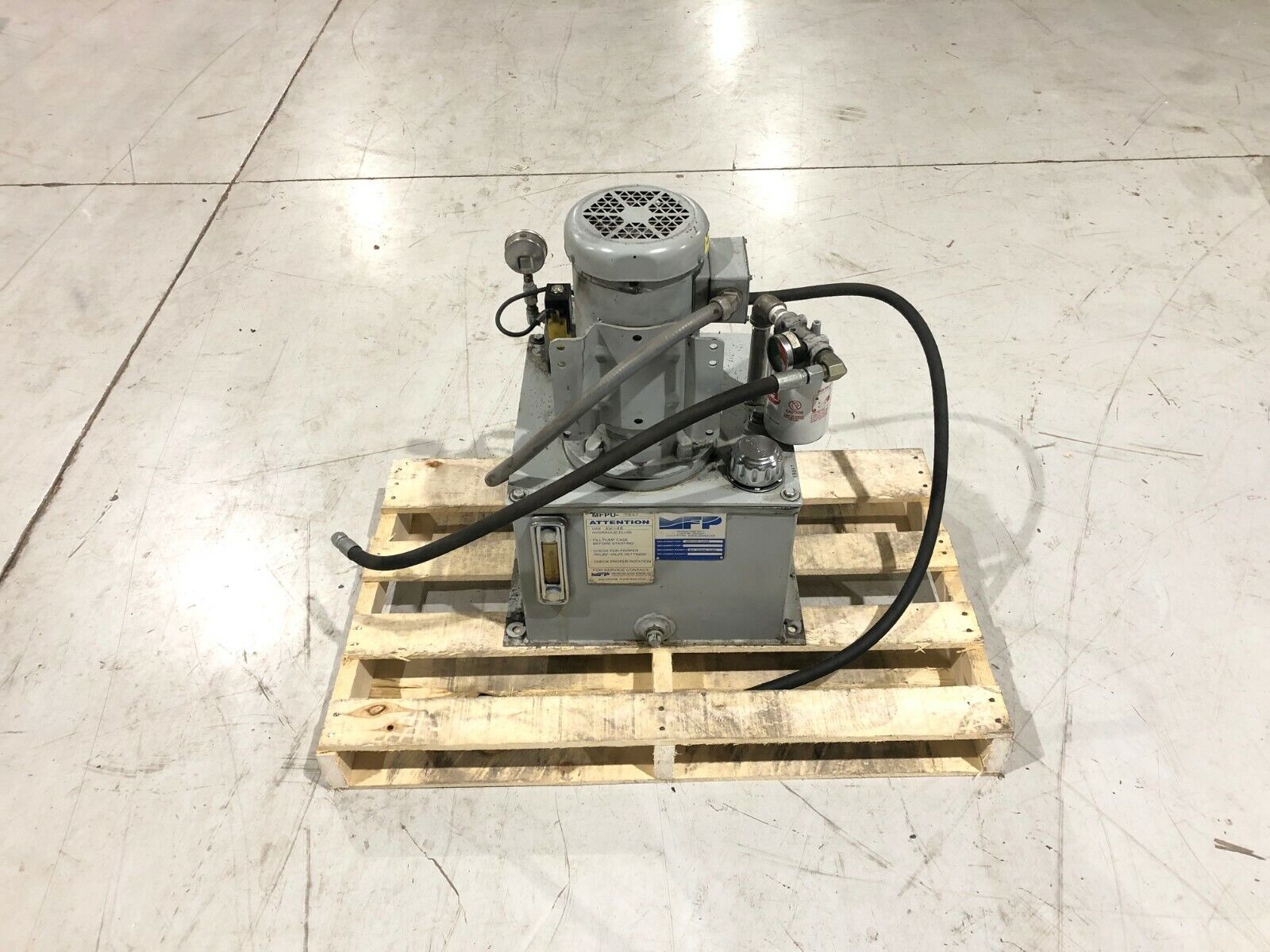 MFP 2BB1U08R-X4556 Hydraulic Pump, MFPU-5847, 3 HP Baldor Motor, Gear Pump - Used - Maverick Industrial Sales