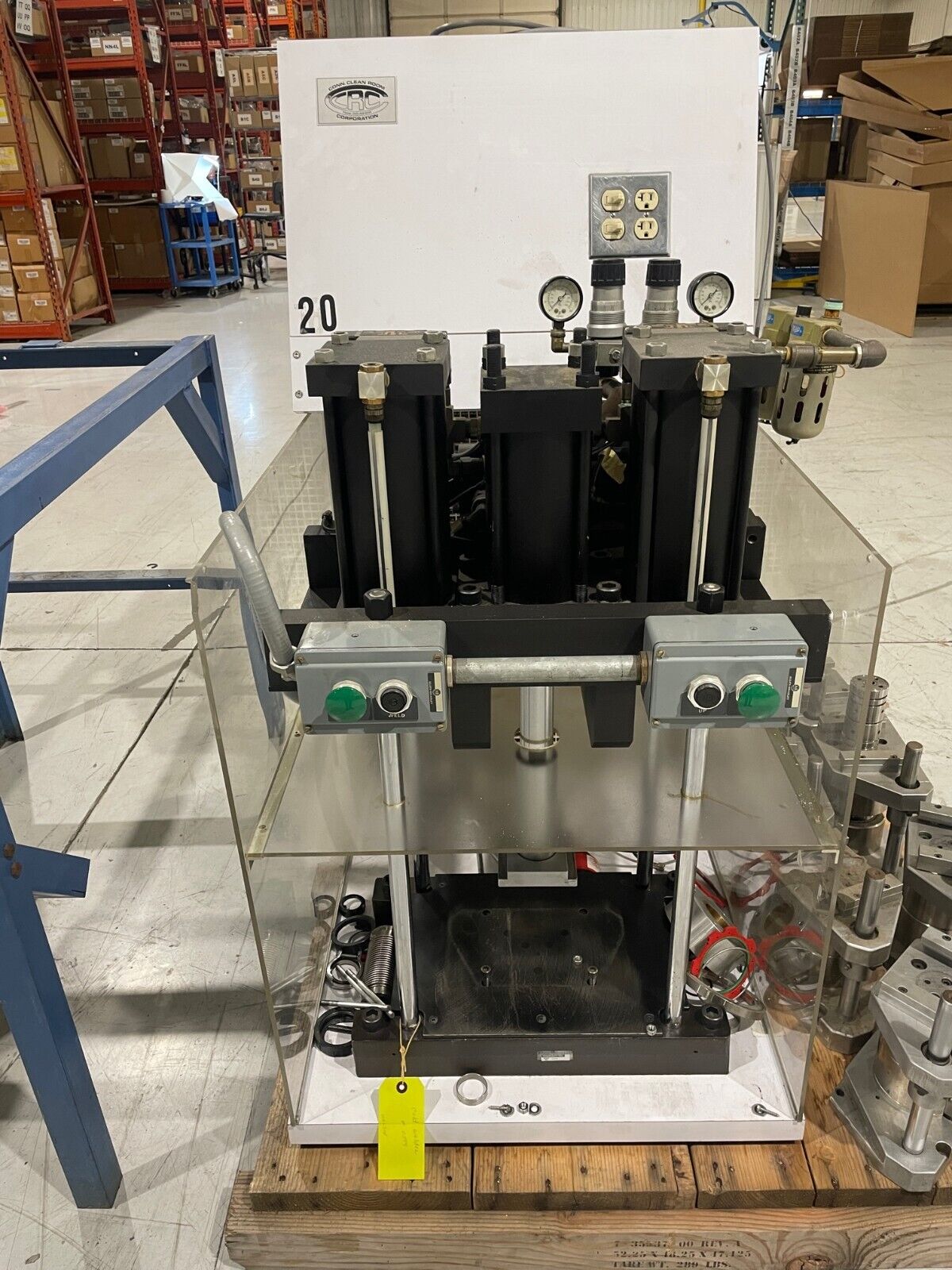 AGL Cold Welder, 12 Ton Welding Machine, Vacuum Dies and CRC Clean Room Hood - Used - Maverick Industrial Sales