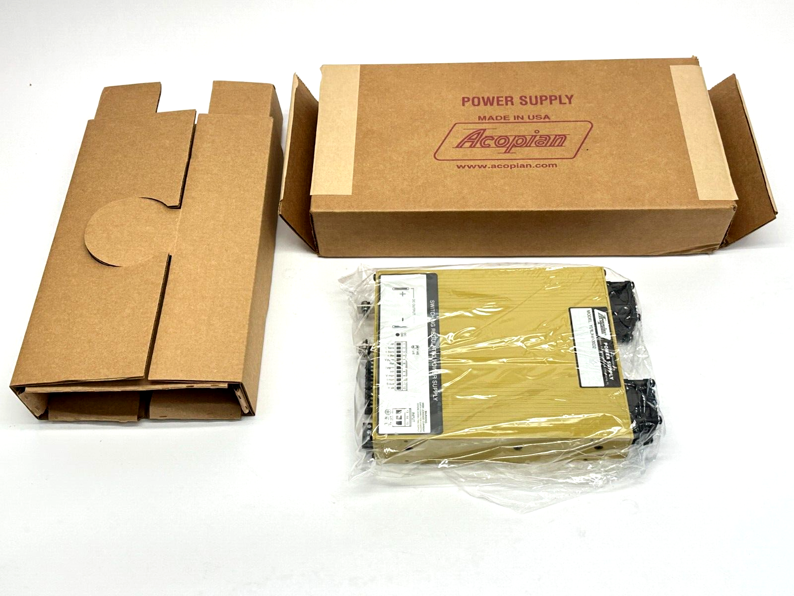 Acopian Y08LX4000D2 Switching Regulated Power Supply 90-265 VAC or 110-350 VDC - New – Open box - Maverick Industrial Sales