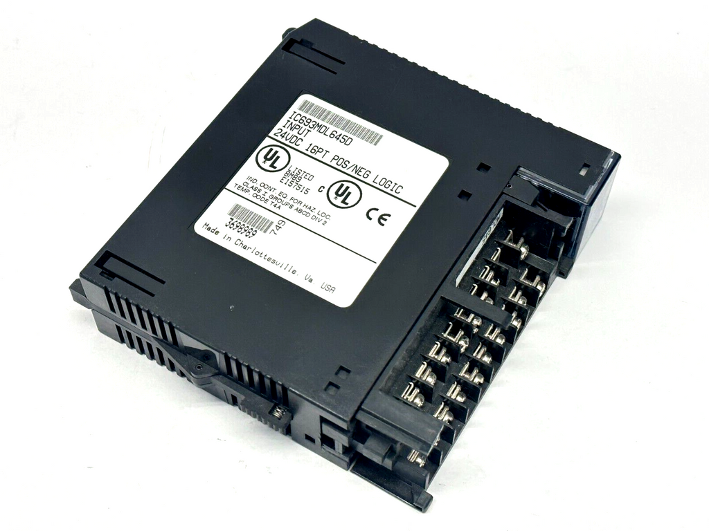 GE Fanuc IC693MDL645D Input 24VDC 16pt Positive Negative Logic Module