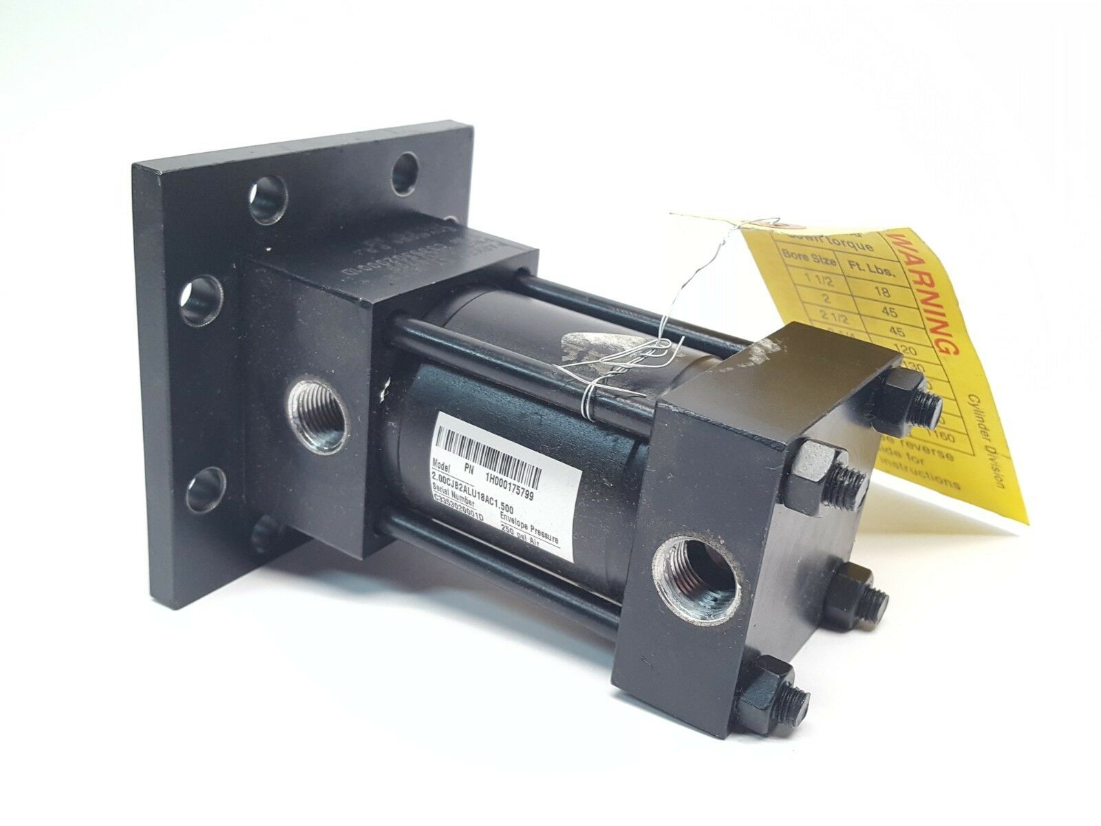 Parker 1H000175799 2.00CJB2ALU18AC1.500 Heavy Duty Hyd. Cylinder 250 PSI - Used - Maverick Industrial Sales