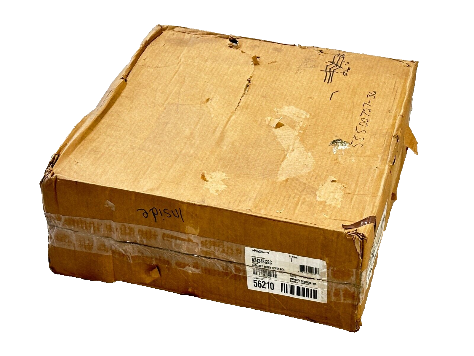 Hoffman A24248GSC Screw-Cover Gasketed Type 3 24" x 24" x 8" Galvanized Steel - New - Maverick Industrial Sales