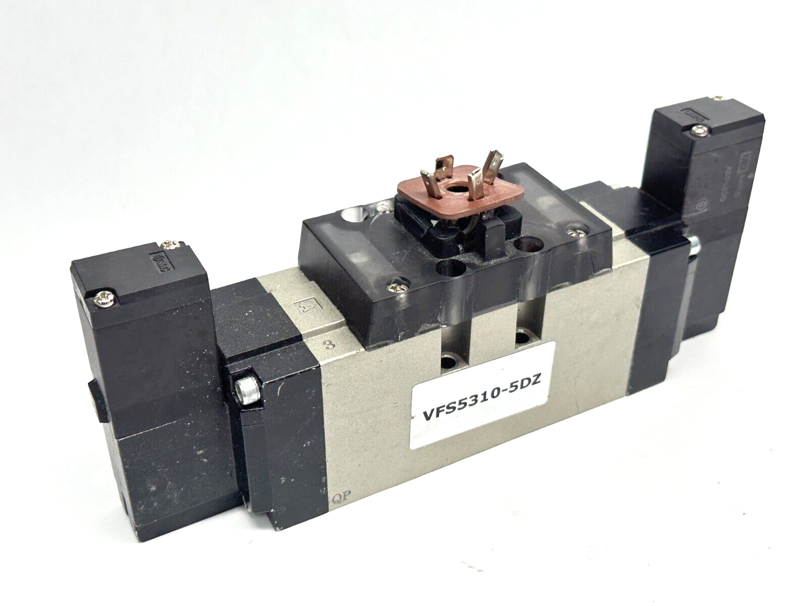 SMC VFS5310-5DZ 4/5 Port Solenoid Valve 3-Position DC21-26V - For parts or not working - Maverick Industrial Sales