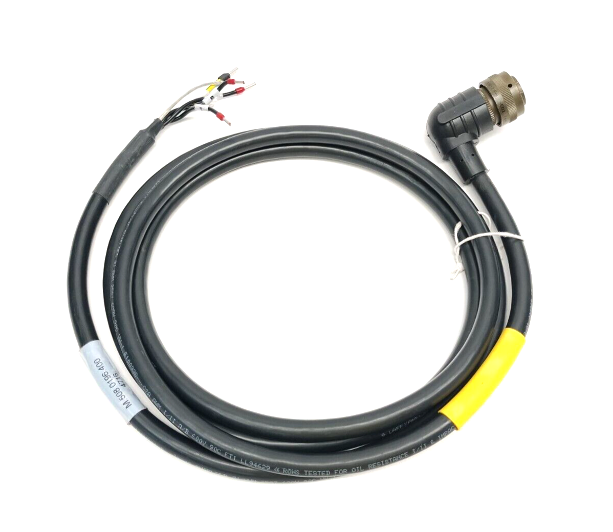 M.508.0196.400 Motor Cable, 8-Pin Amphenol 62IN-16A-16-8S-E01 Connector, 8FT - New – Open box - Maverick Industrial Sales