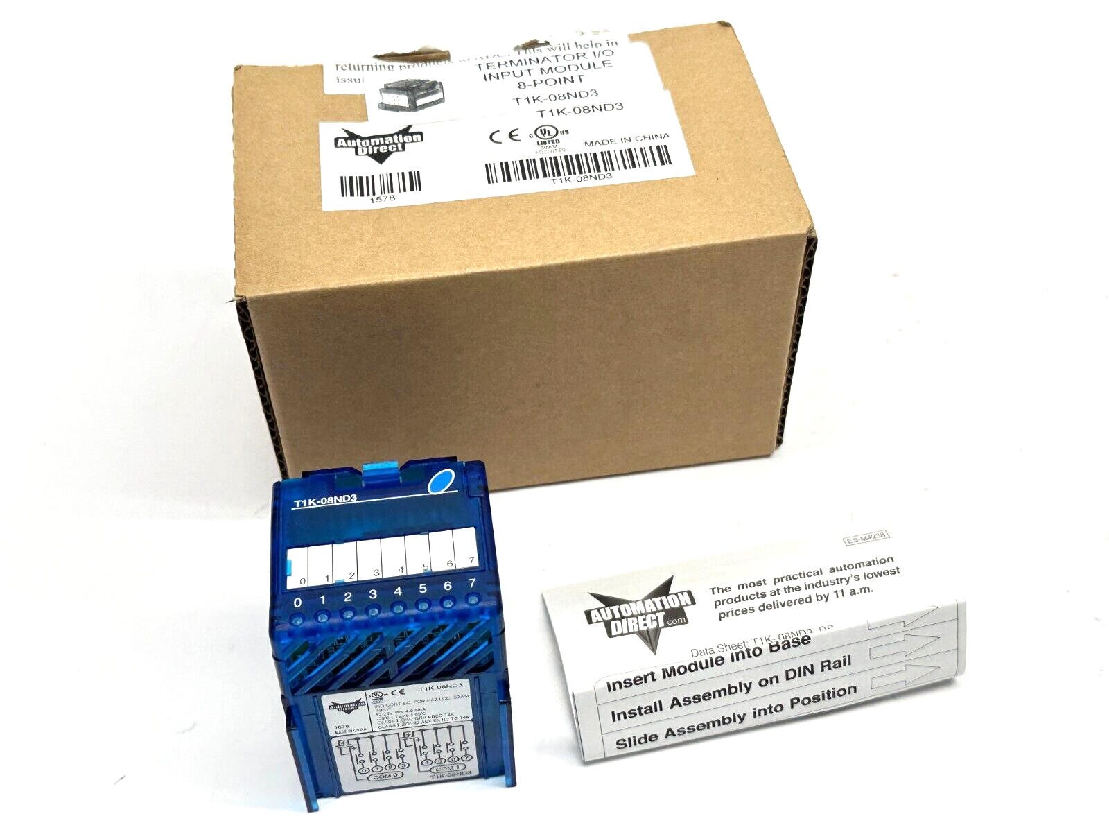 Automation Direct T1K-08ND3 Terminator I/O Discrete Input Module - Maverick Industrial Sales