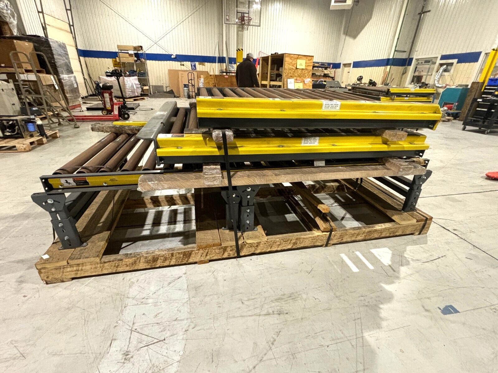 Titan Conveyors, 48" Wide x 18' Long Power Roller Conveyor Sections, No Drive - Maverick Industrial Sales