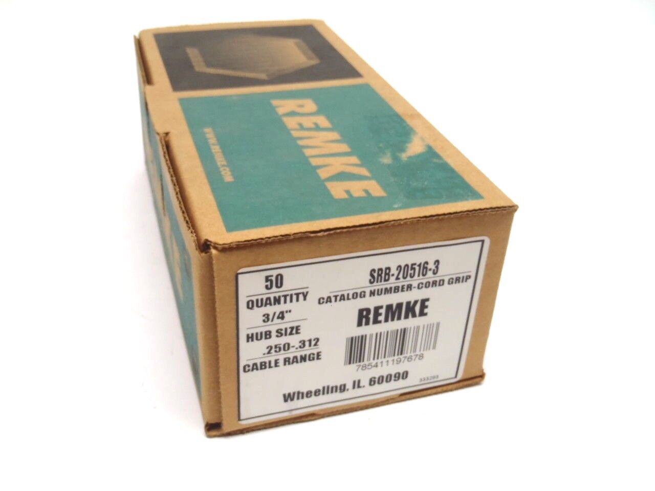 SRB-20516-3 | Remke Multiple Hole Bushings Fitting 3/4" .250-.312 Box of 50 - New – Open box - Maverick Industrial Sales