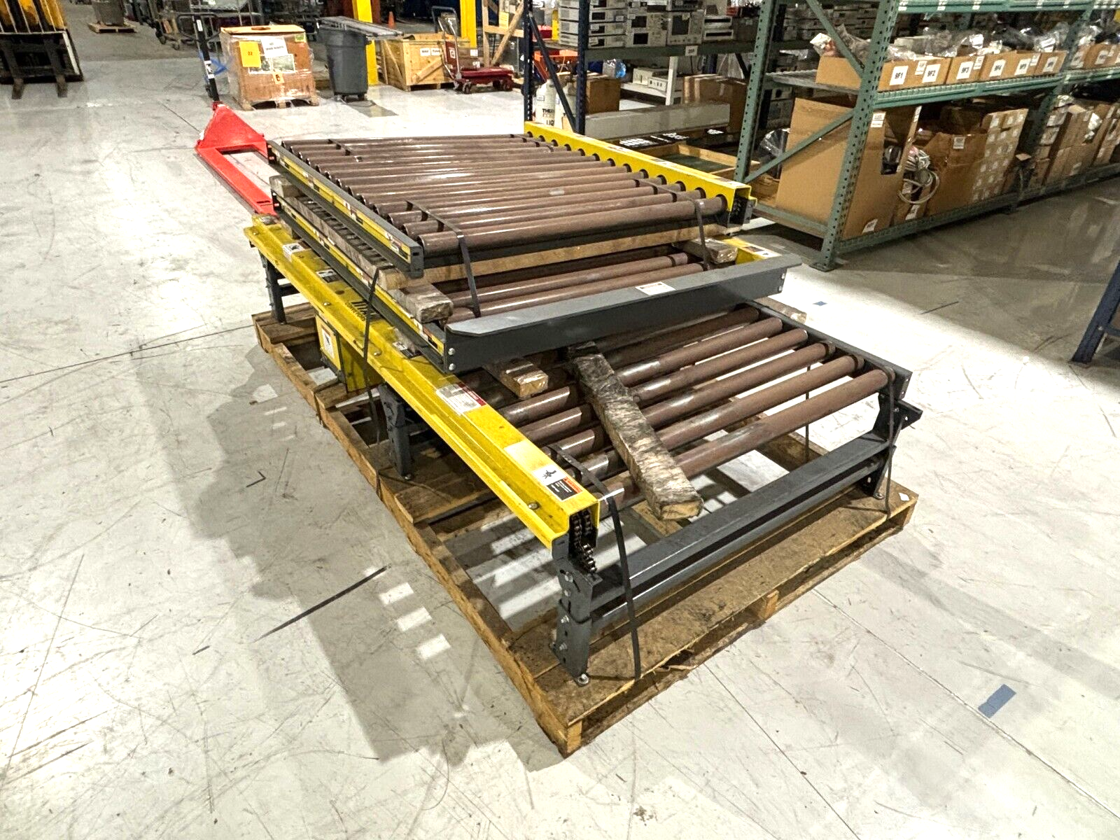 Titan Conveyors, 48" Wide x 18' Long Power Roller Conveyor Sections, No Drive - Maverick Industrial Sales
