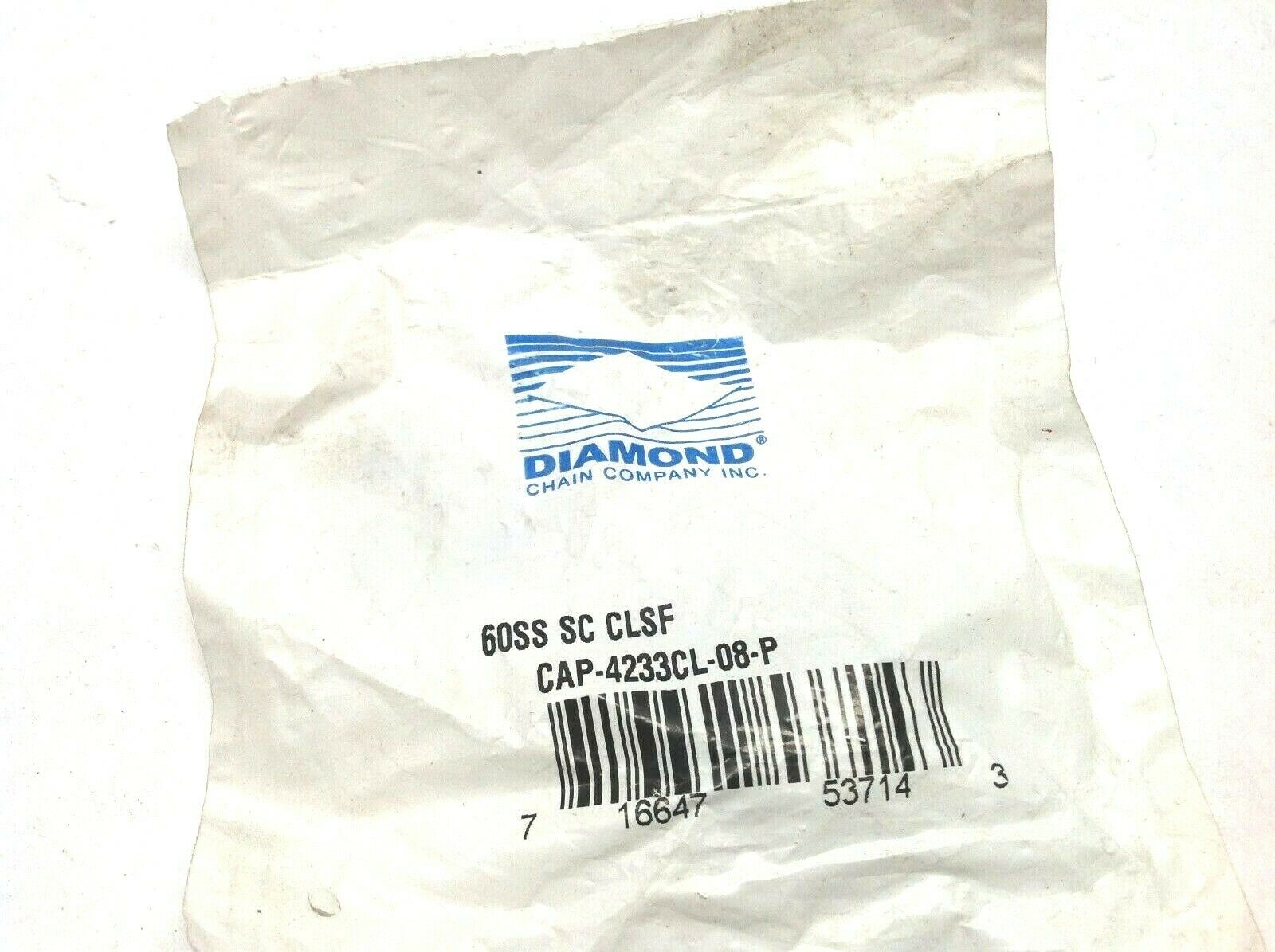 CAP-4233CL-08-P | Diamond Chain Company 60SS SC CLSF - New - Maverick Industrial Sales