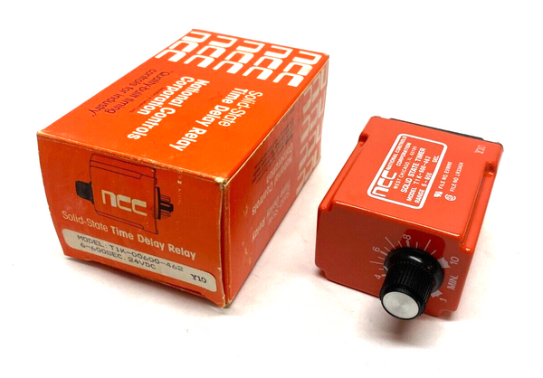 NCC National Controls Corp T1K-00600-462 Solid-State Time Delay Relay 6-600sec - Maverick Industrial Sales