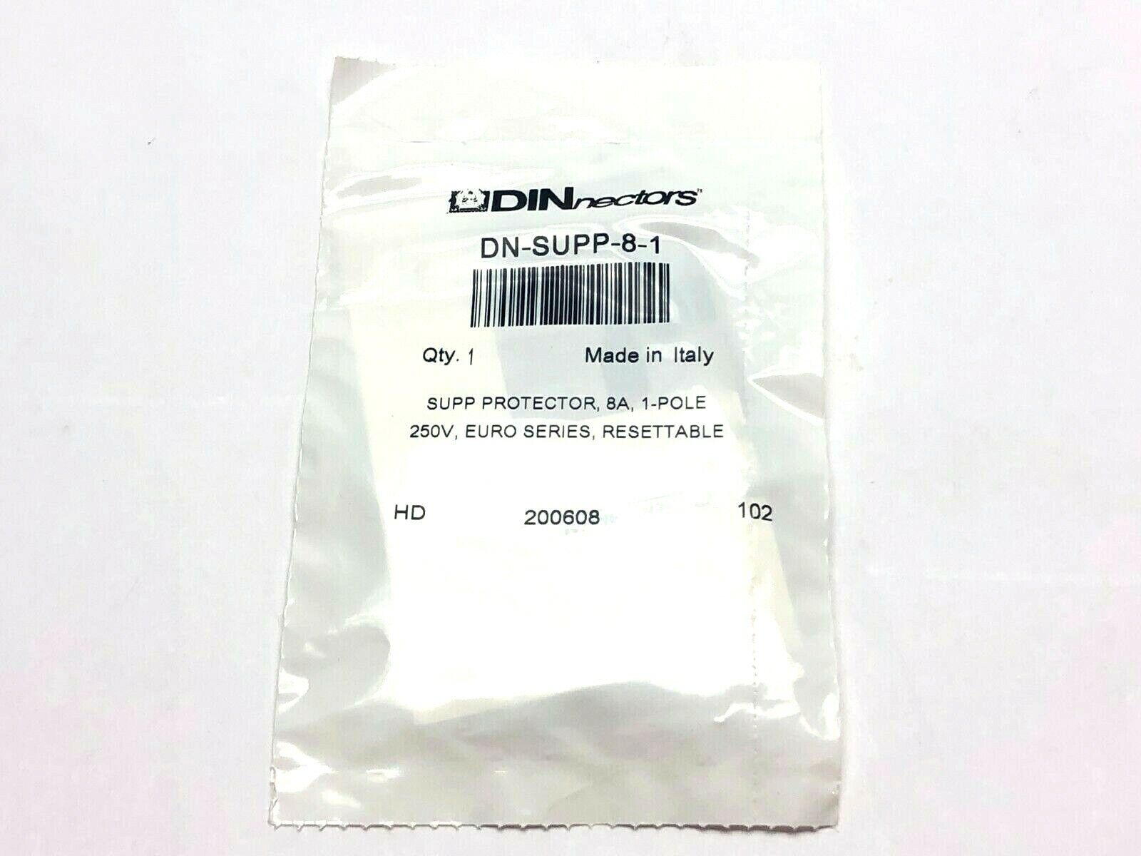 DN-SUPP-8-1 | DINnector Miniature Supplementary Protector 8A 1-Pole 250V - New - Maverick Industrial Sales