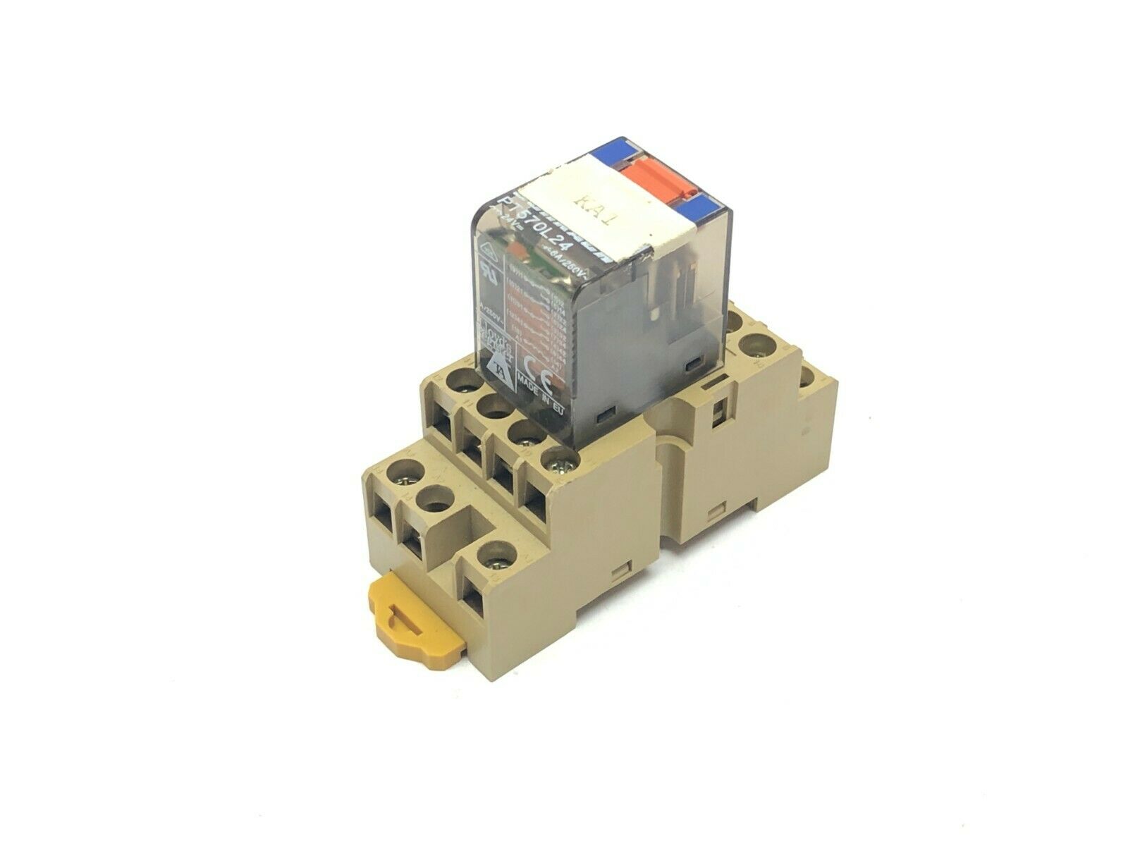 Omron PYF-14A-N Relay Socket w/ Schrack PT570L24 Relay - Maverick Industrial Sales