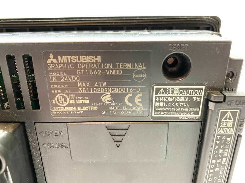 Mitsubishi GT1562-VNBD Graphic Operation Terminal - Maverick Industrial Sales