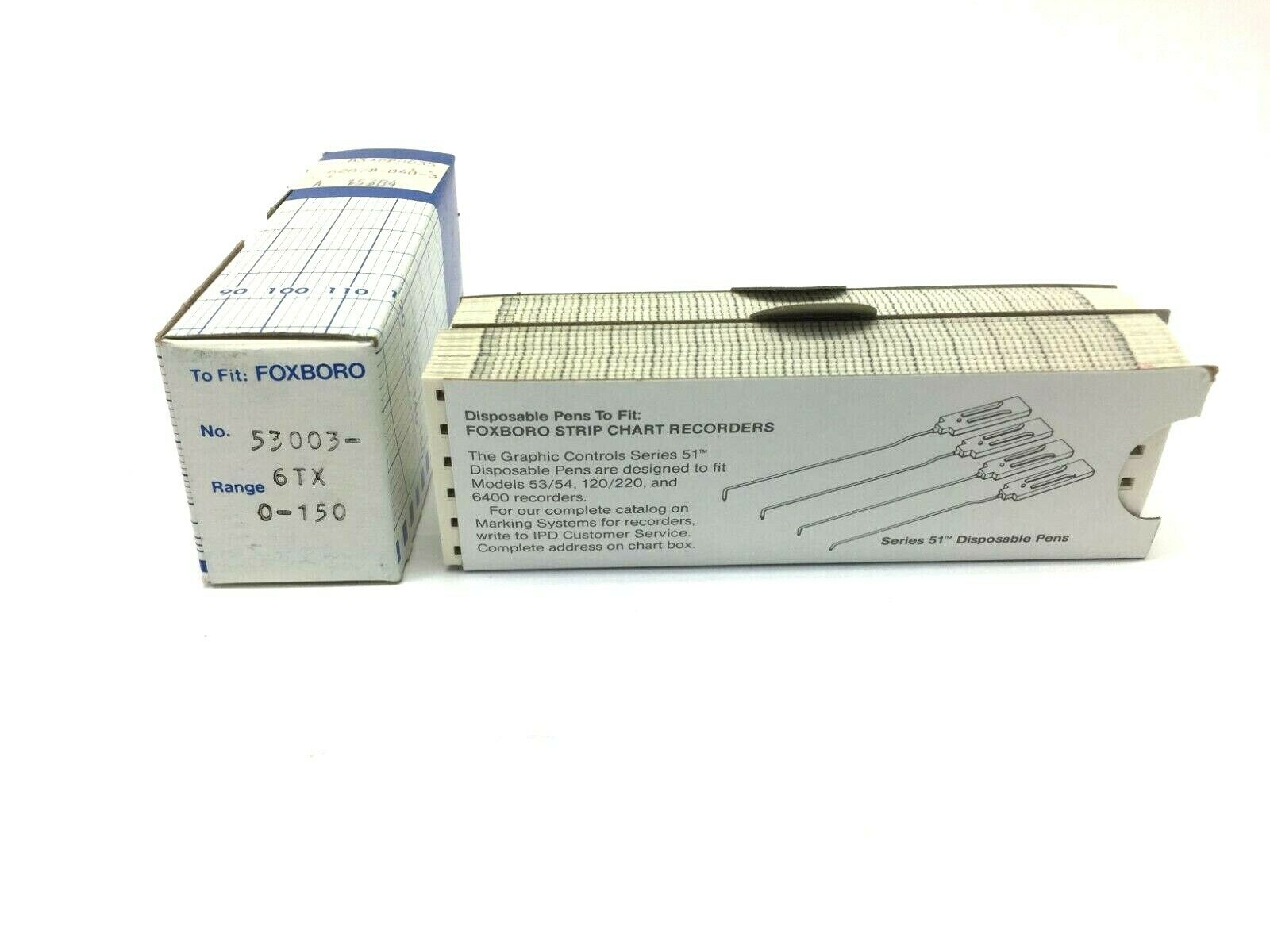 Graphic Controls 53003-6TX Foxboro Strip Charts Light Gray 4.641" x 51' - Maverick Industrial Sales