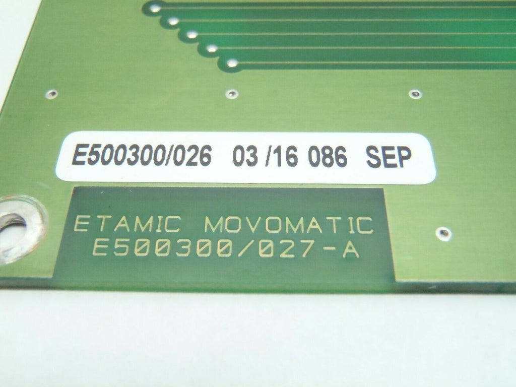 Etamic Movomatic E500300/027-A Display Card E500300/26 Operator