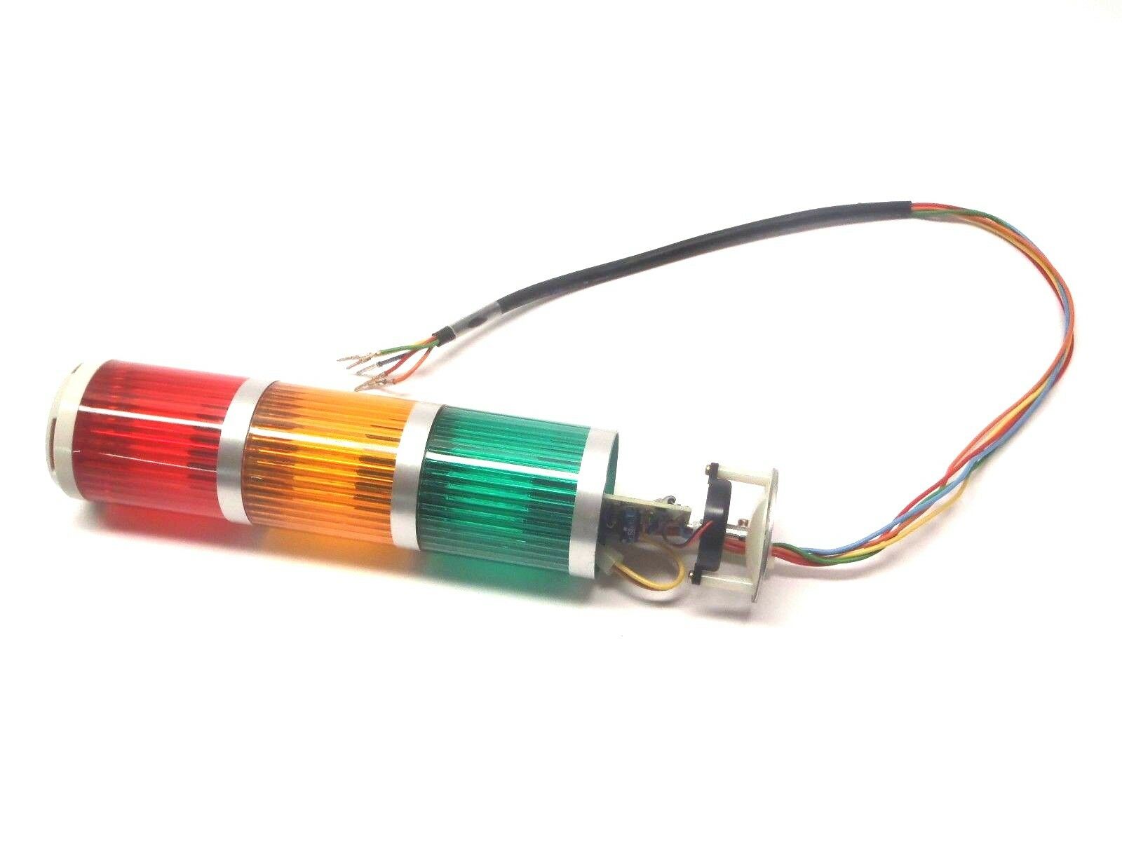 Unbranded 10-1/2" Safety Stack Light, Red, Amber, Green Lens w/ 5 Wire - Maverick Industrial Sales