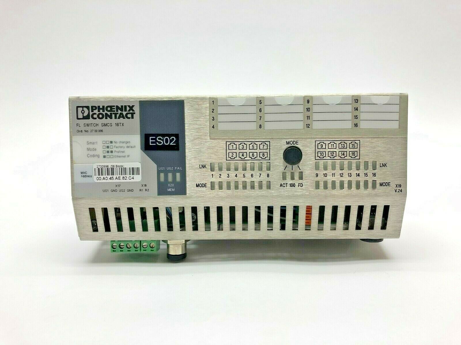 Phoenix Contact FL Switch SMCS 16TX Smart Managed Compact Switch 2700996 - Maverick Industrial Sales