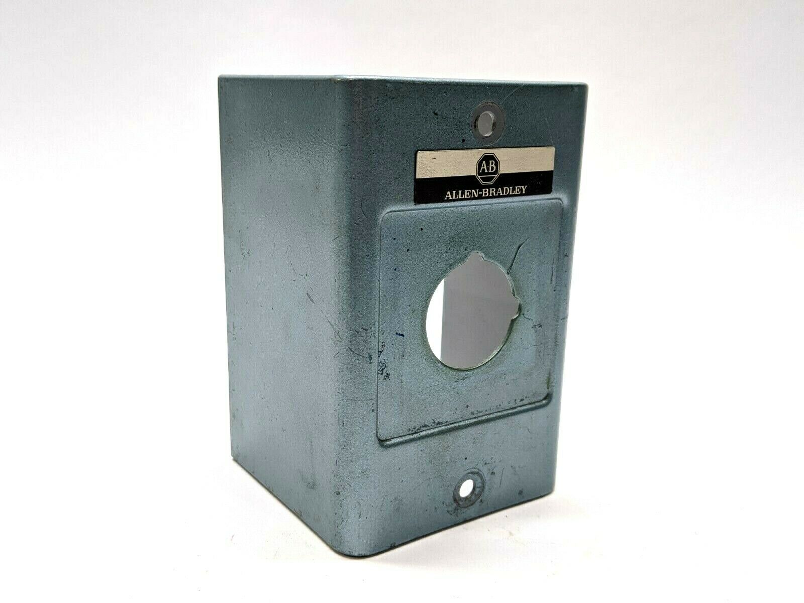 Allen Bradley 800H-1HZ Blue-Grey 1 Button Painted Steel Enclosure COVER ONLY - Maverick Industrial Sales