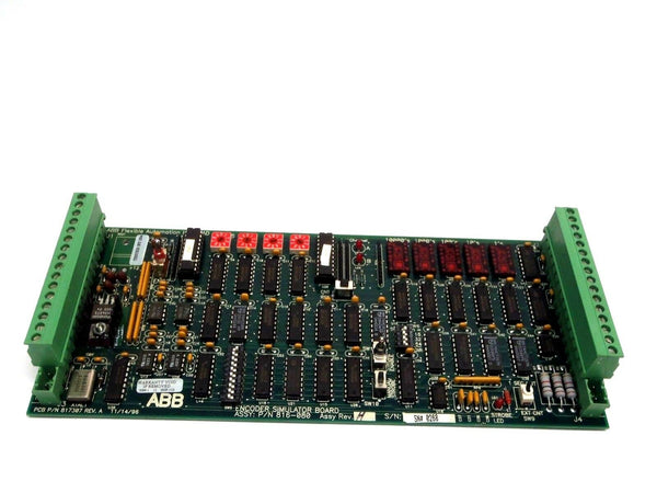 ABB Encoder Simulator Board, 816-080 Rev. H, 817307 Rev. A, PCB Module S/N 0268 - Maverick Industrial Sales