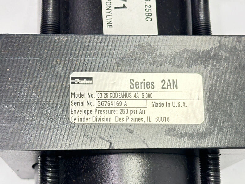 Parker 03.25 CDD2ANUS14A 5.000 Series 2AN Cylinder 3.25" Bore 5" Stroke - Maverick Industrial Sales