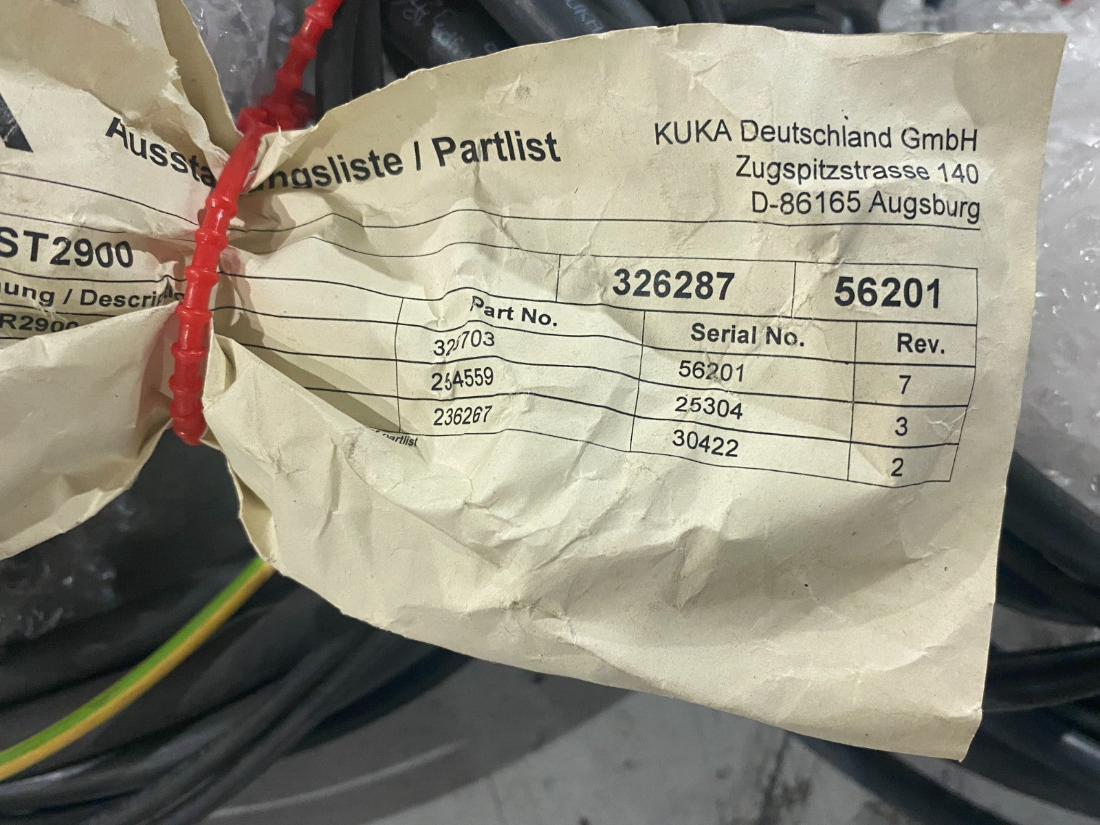 Kuka 326287 Robot Cable Assembly INT 084ST2900 - Maverick Industrial Sales