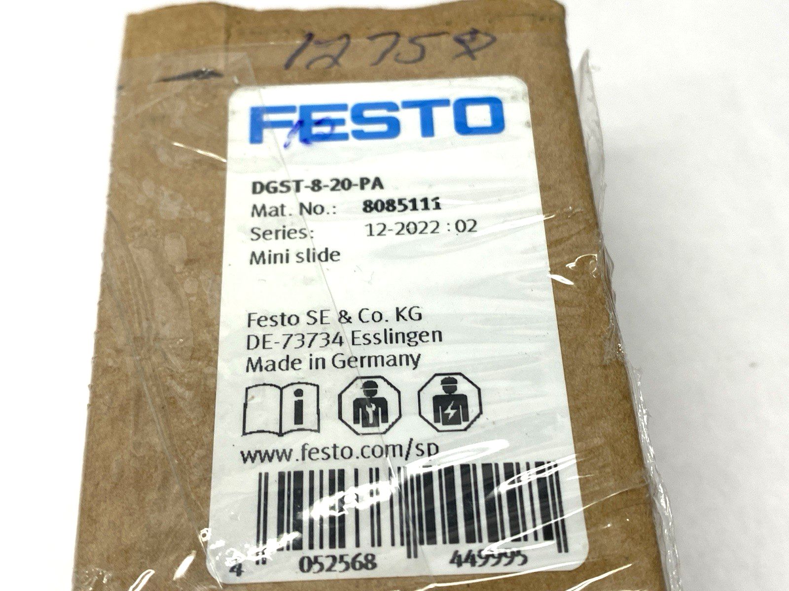 Festo DGST-8-20-PA Pneumatic Miniature Slide 8mm Bore 20mm Stroke 8085111 - Maverick Industrial Sales