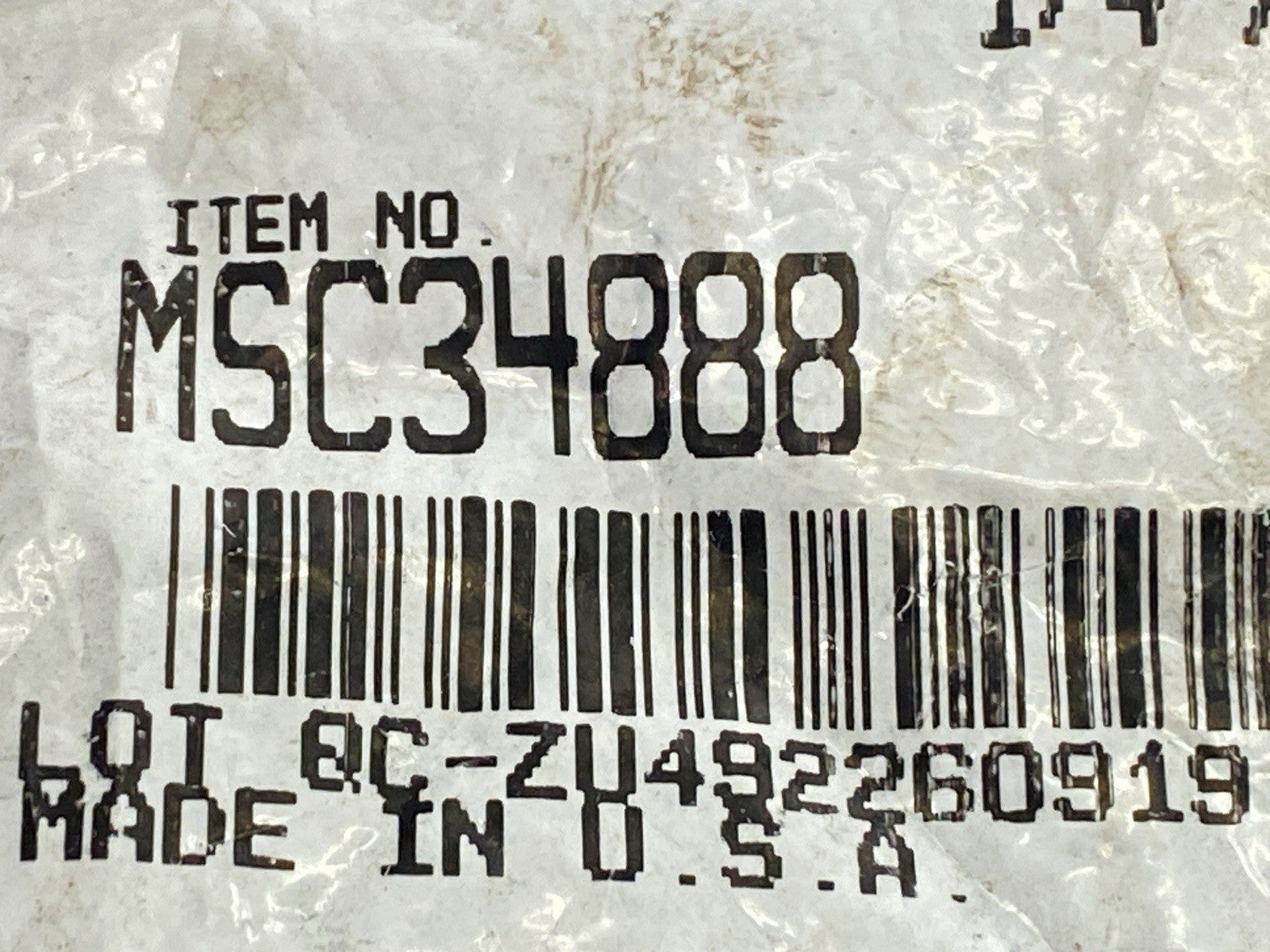 MSC34888 Dowel Pin 1/4" Diameter 1" Length SS Grade 8 LOT OF 106 - Maverick Industrial Sales