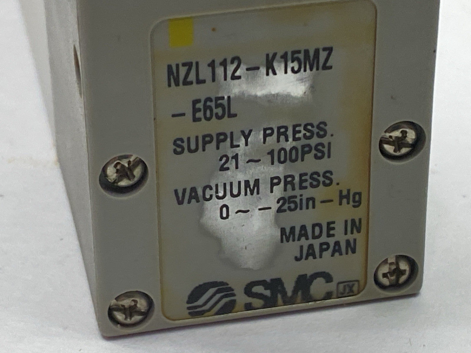 NZL112-K15MZ-E65L | SMC Multi-Stage Vacuum Ejector - For parts or not working - Maverick Industrial Sales