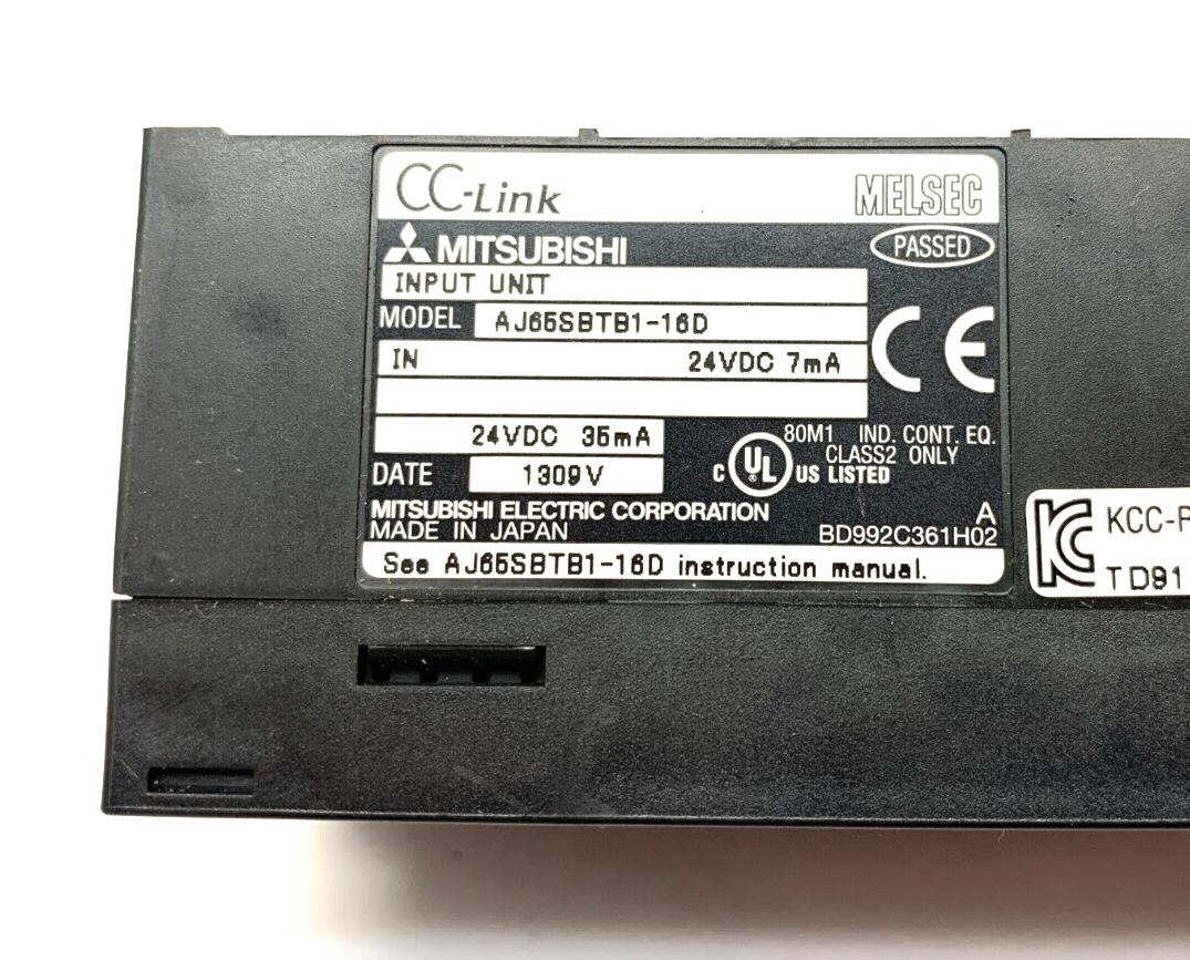 AJ65SBTB1-16D | Mitsubishi Melsec CC-Link Remote Input Unit - Used - Maverick Industrial Sales